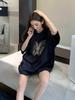 Women's Plus Size Retro Oversized Short Sleeve Mid-Length T-shirt
