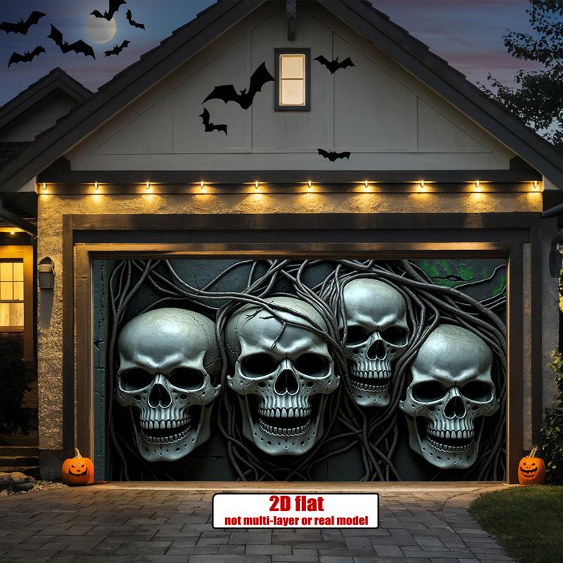 2D Flat Banner, 1 Piece, Halloween Background Decoration Background Photo Prop, Polyester Banner Decoration, Home Decoration