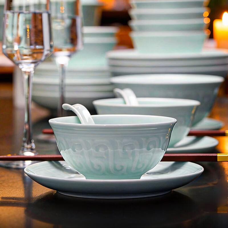 Aowei Jingdezhen Ceramic Underglaze Dinnerware Set