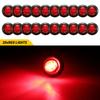 20X 3/4" Side Marker Red Light LED Round Clearance Blinker Signals Decor Lights