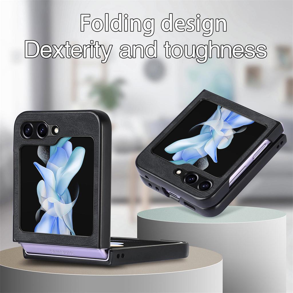 Anti-Dust Protector Case for Samsung Galaxy Z Flip 7 5G Flip7 FE Flip5 Flip6 Flip4 Flip3 Flip 6 5 4 3 Matte Leather Cover