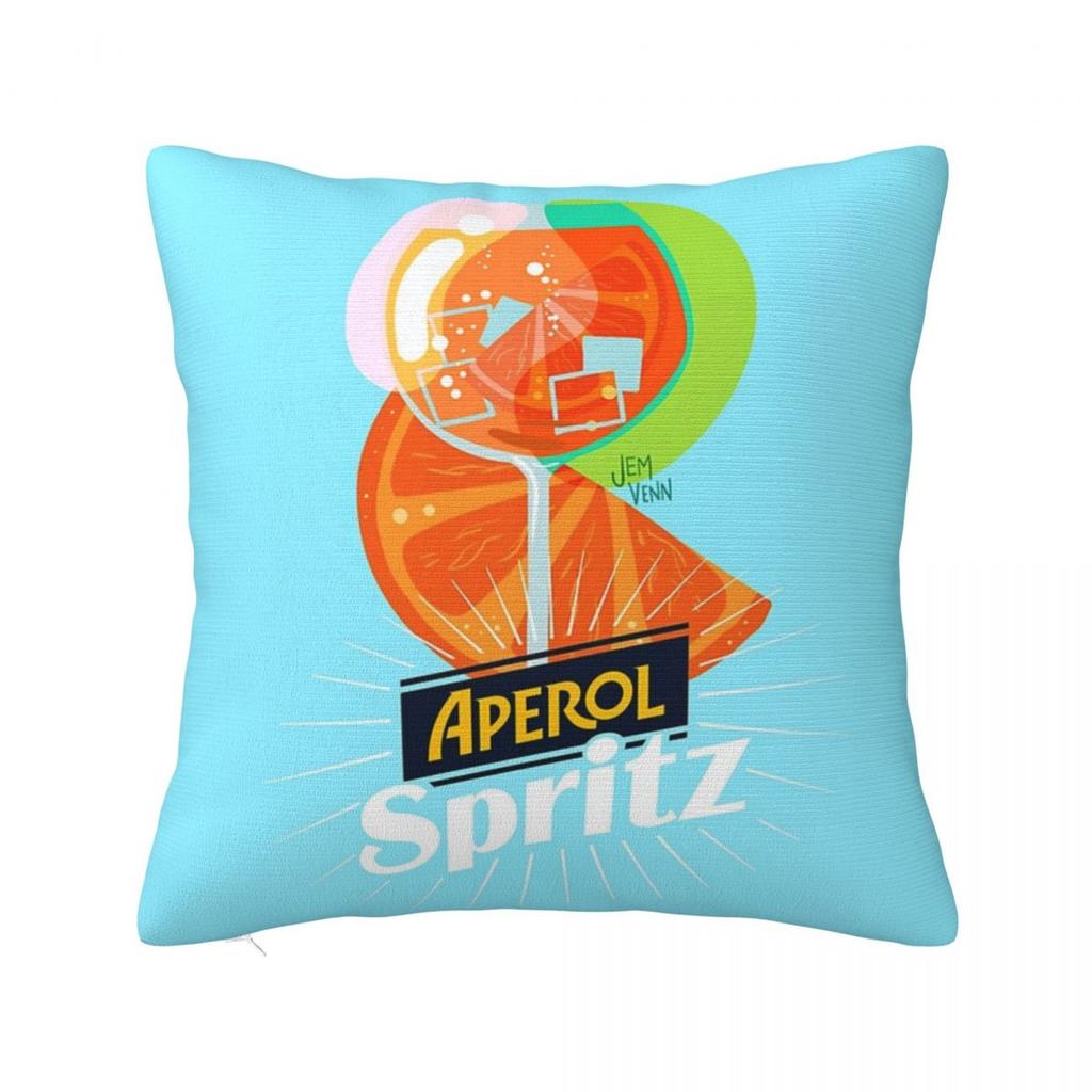 Colorful APEROL SPRITZ Square Pillowcase Pillow Cover Polyester Cushion Decor Comfort Throw Pillow for Home Sofa