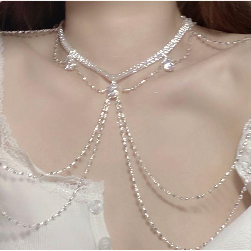 

Sexy Tassel Accessories Female Bibgbing Body Chains Main drawing Silver