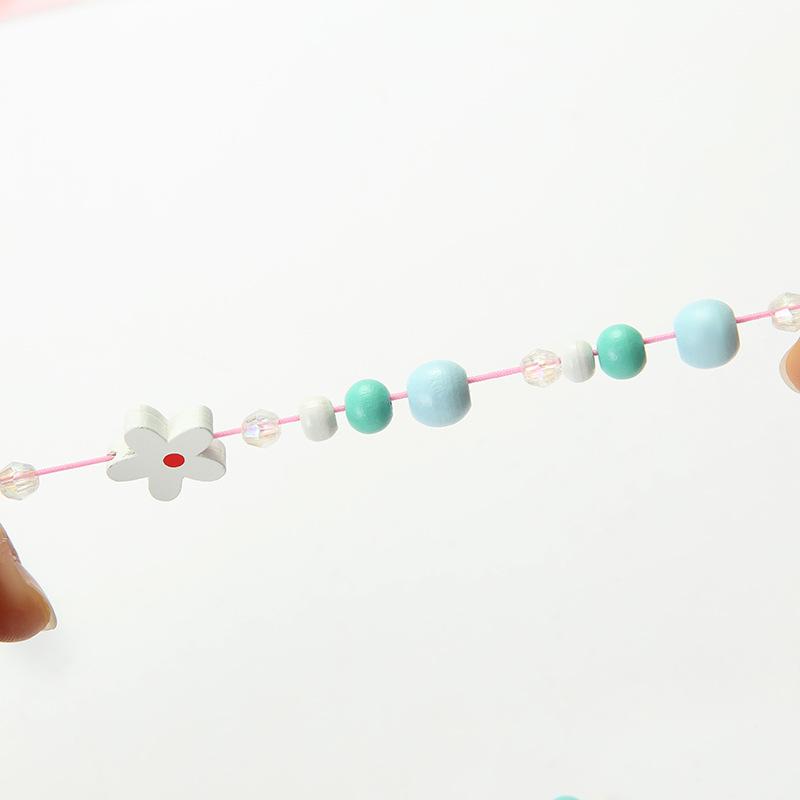 2pcs/Set Fashion Natural Wood Beads Jewelry Cute Animal Pattern Necklace Bracelet For Children Party Jewelry Girl Birthday Gift