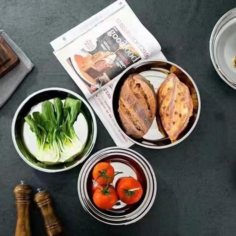 ZISIZ Thickened Stainless Steel Multi-Purpose Round Plates