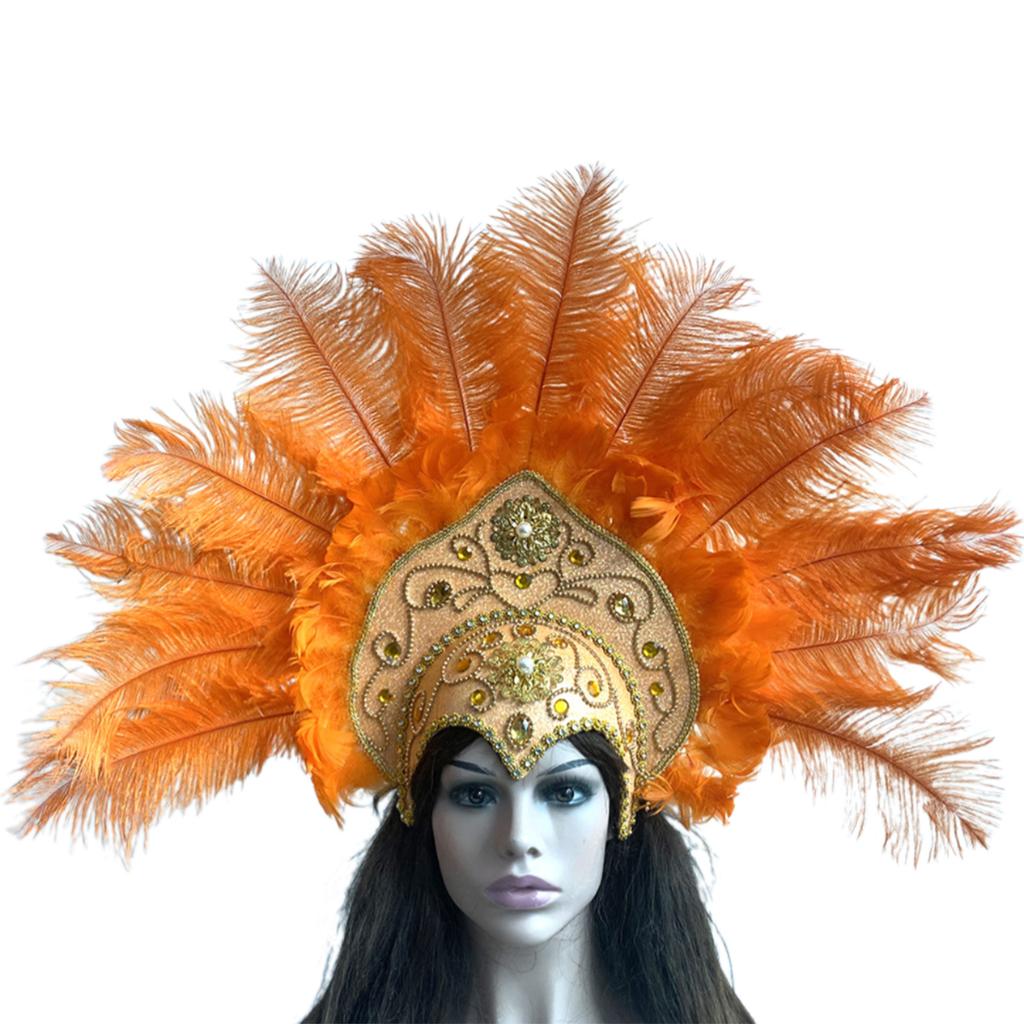 Popular Feathered Hairband Festival Costume Props Headband Samba Headdress Carnivals Party Celebration Props Headpiece
