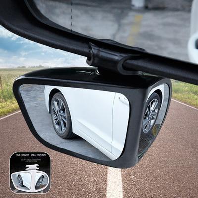 360 Degree Rotatable 2 Side Car Blind Spot Convex Mirror Exterior Rear View Reversing Parking Auxiliary Mirror Safety Driving