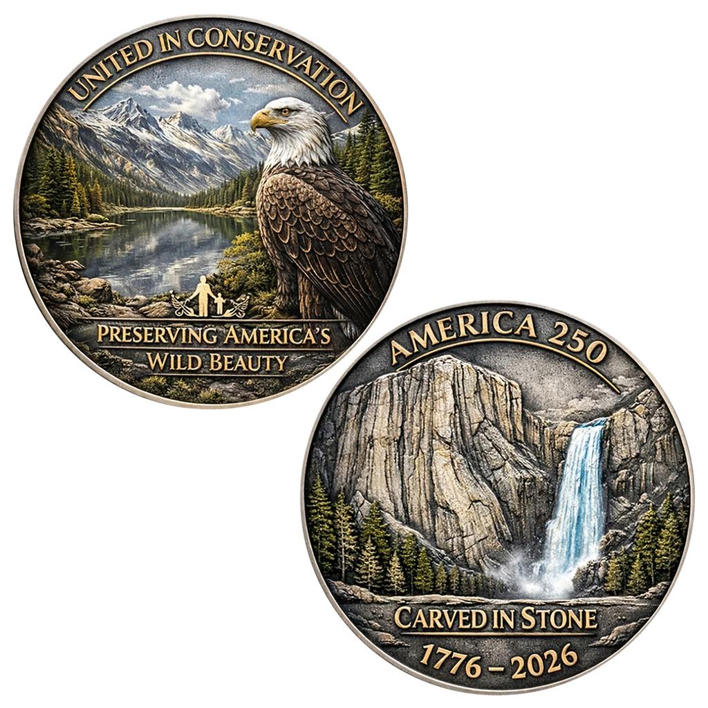 250th US Independence Anniversary Challenge Coin - 1776-2026, Honoring Declaration Of Independence Signing