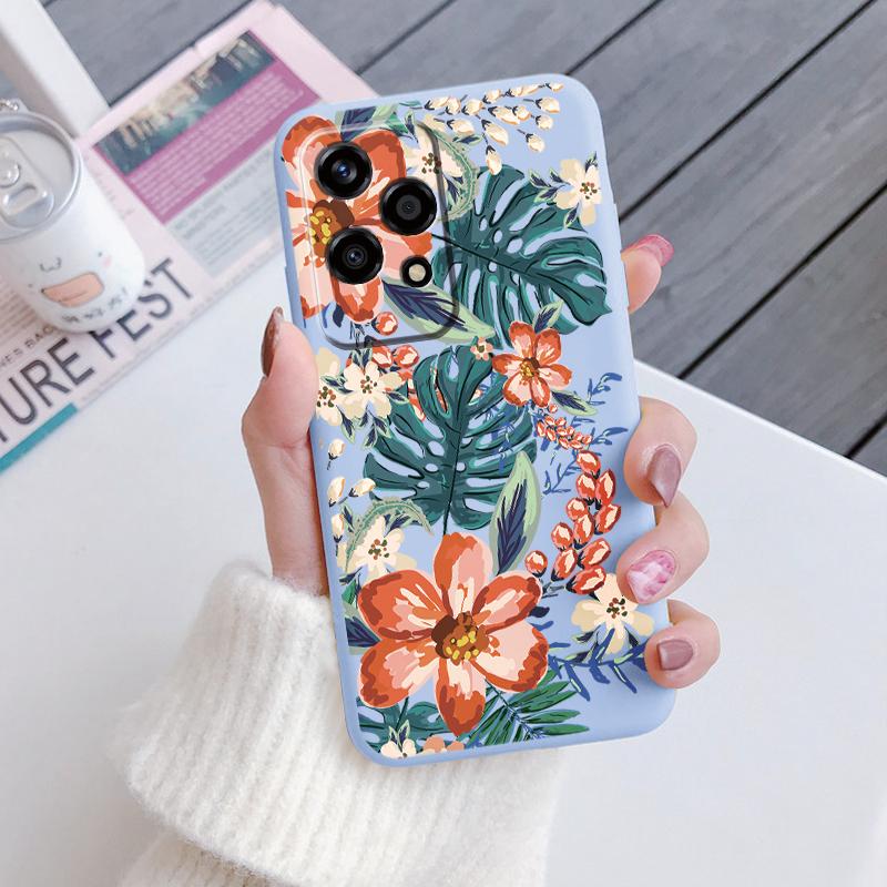 

Colorful Flower Phone Case For Honor 200 Lite Cover Fundas Soft TPU Luxury Butterfly Shell For Honor 200 Honor200 90 Lite Cute Honor 200