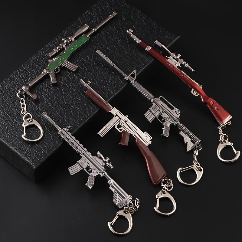 1 pezzo Portachiavi Pistola Giocattolo, Ciondolo Modello Pistola Giocattolo in Lega Portachiavi Auto Portachiavi Auto Regalo Per Uomini Ragazzi