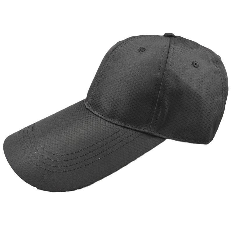 Stiff and Stylish Extended Brim Big Head Circumference Baseball Cap Solid Color Simple Casual Style European and American Deepened Cap