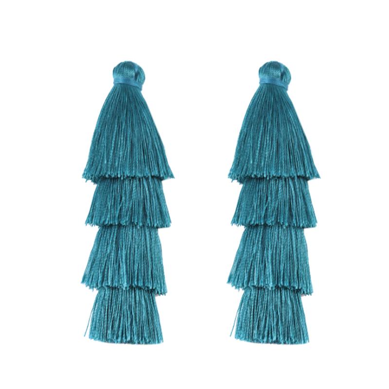 4pcs/lot Gradient Tassel Pendants Four Layers Polyester Tassel Pendants For Jewelry Making DIY Earrings Charms Accessories