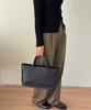 Mobett Vélo Cowhide Tote Bag - Black (Big)
