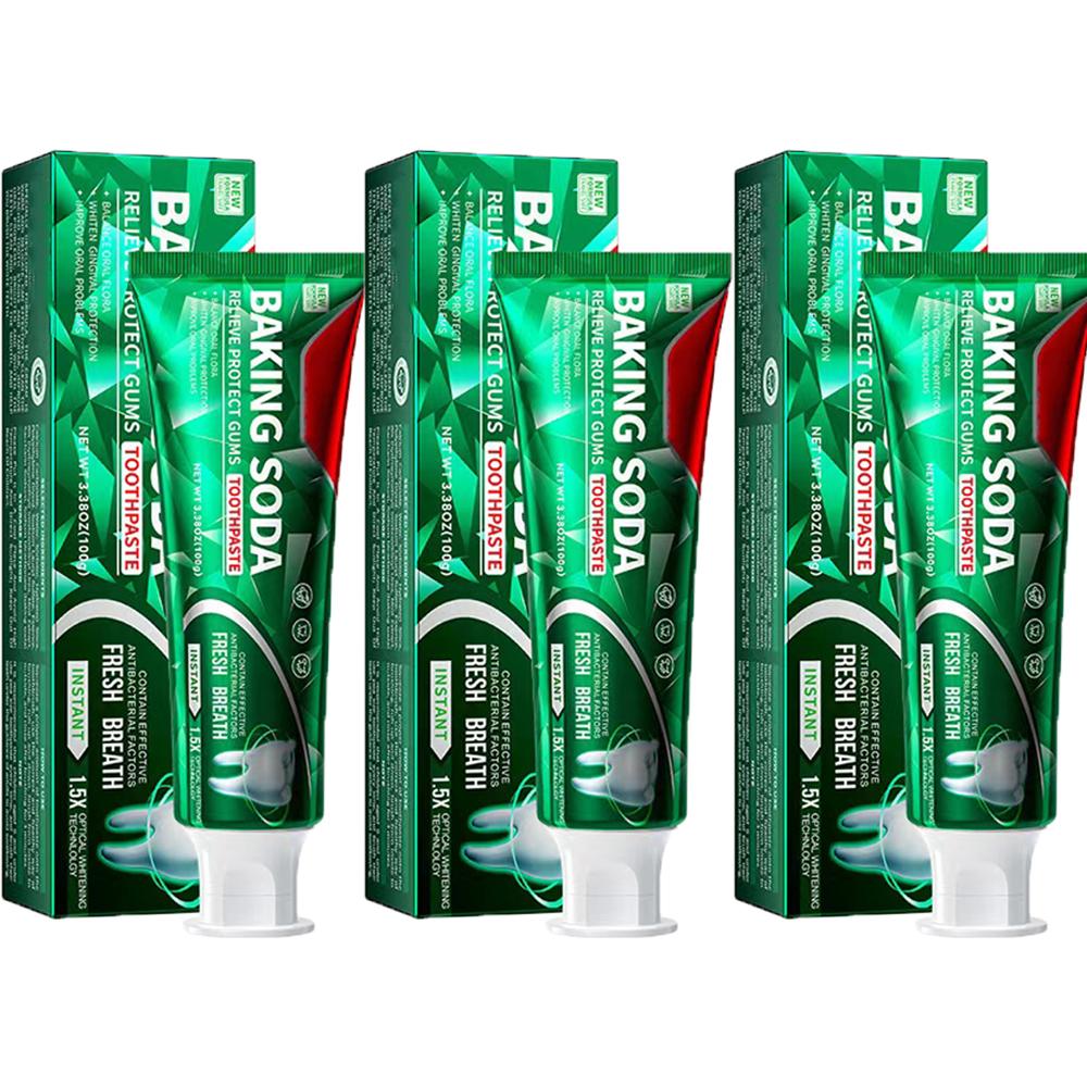 

Зубная паста из пищевой соды, отбеливание зубов, очищение зубов, удаление пятен, освежение дыхания, фруктовый вкус, зубная паста, отбеливание зубов 3pcs