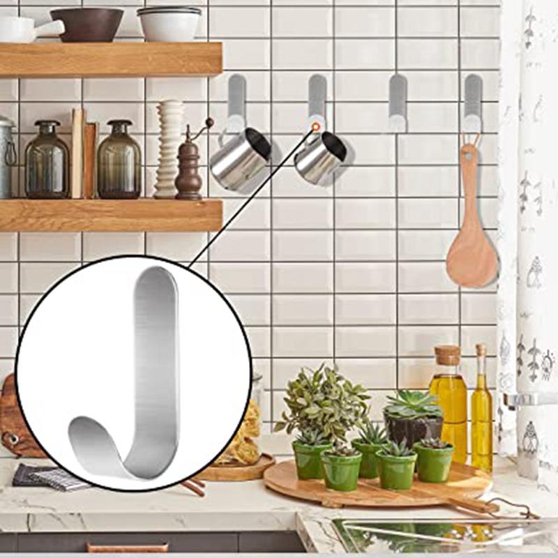 3Pcs Mehrzweck Wand Organizer Haken Hinter-tür Schlüssel Kleiderbügel Haken Bad Robe Handtuch Halter Rack Küche Hardware regal Haken