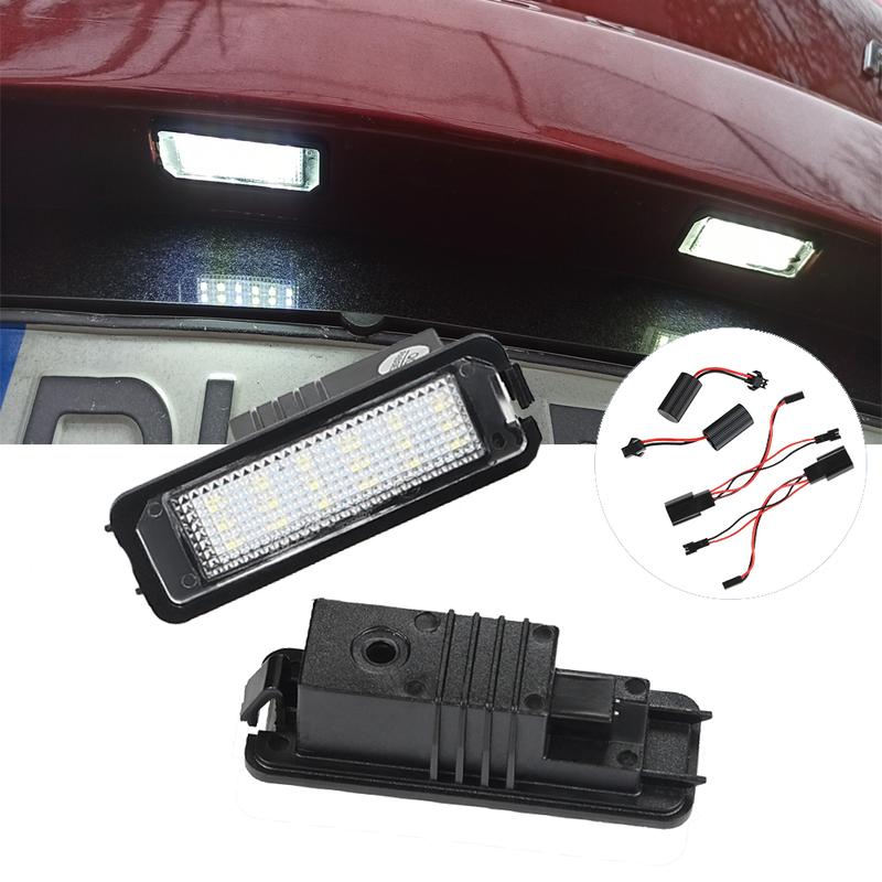 2x Car Rear LED SMD License Number Plate Light For VW GTi Golf 4 5 6 7 MK4 MK5 MK6 MK7 Passat B7 CC EOS Scirocco Beetle