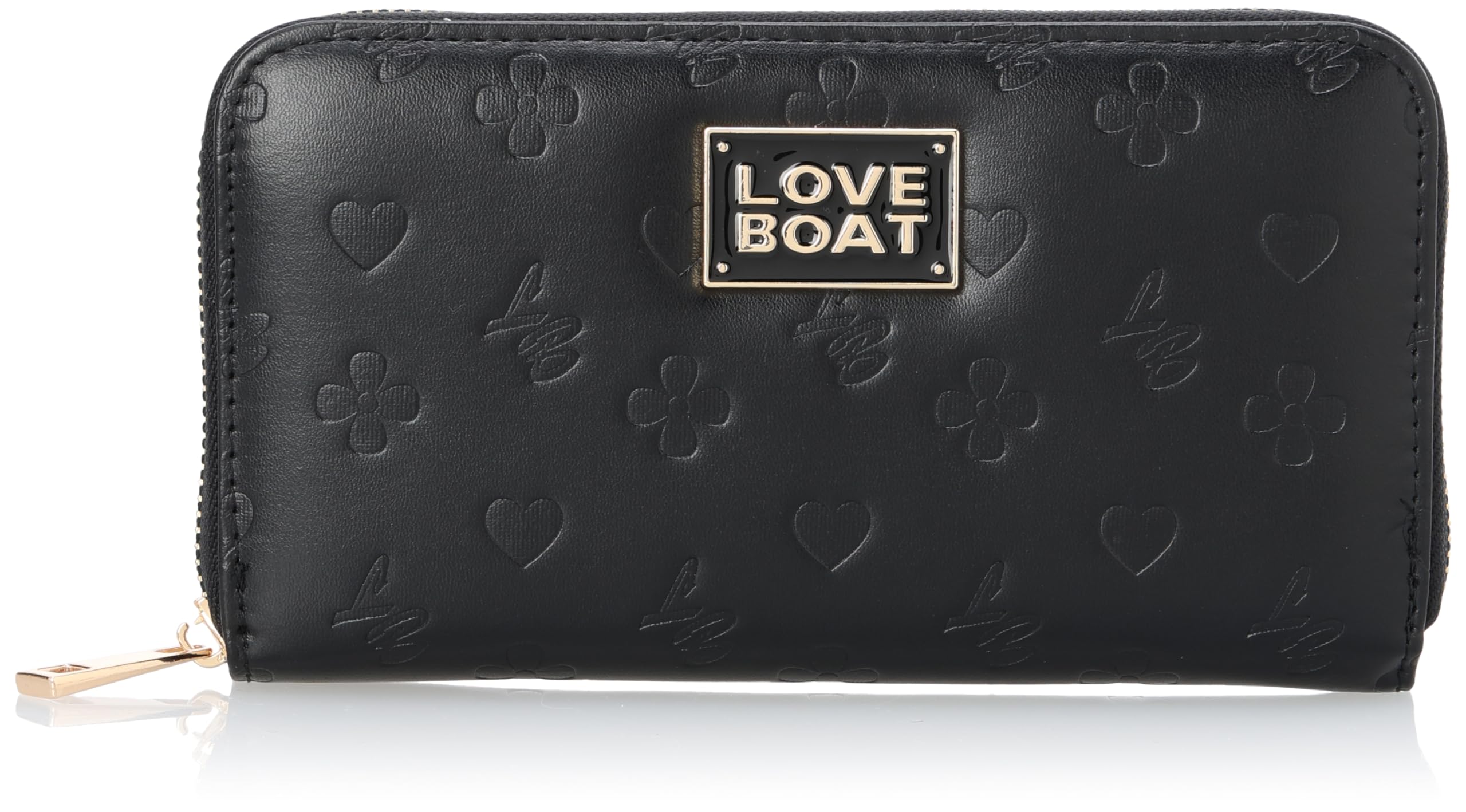 Женский кошелек-портмоне Love Boat с пластиной, Черный