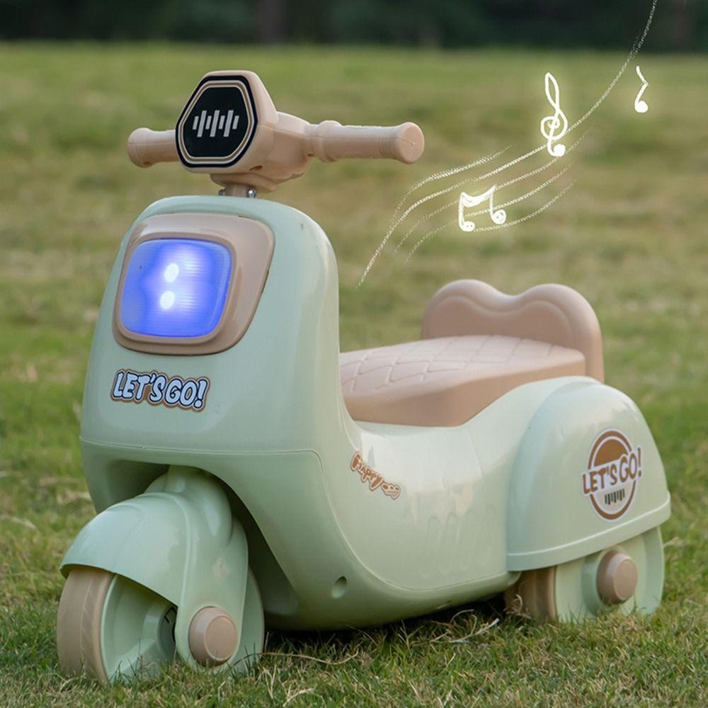 Mașină de jucărie cu trei roți, roz, verde, tricicletă, premergător, pentru copii de 1-3 ani, cu muzică ușoară