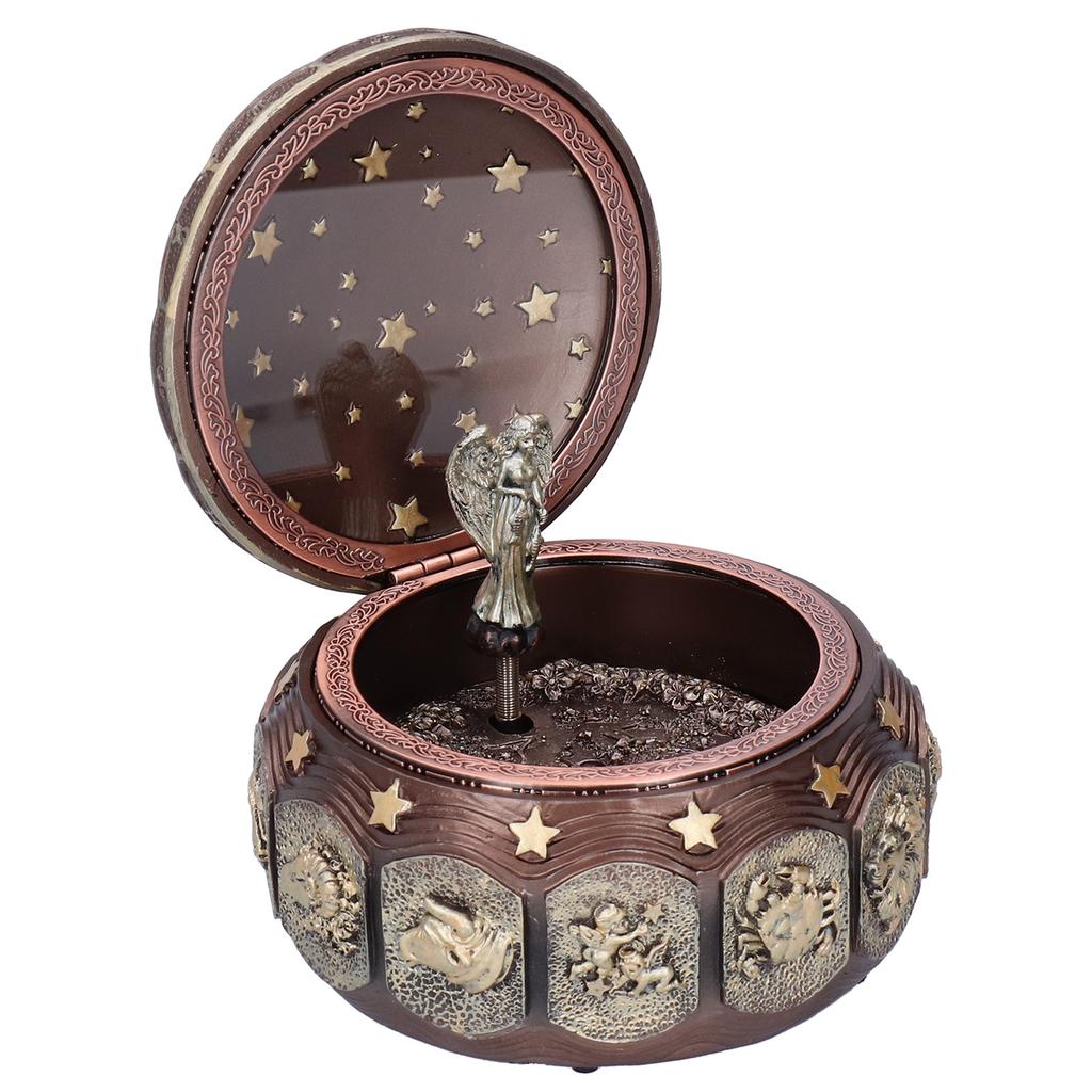Music Box Fashion Creativity Rotating 12 Constellations Firends Birthday Holiday GiftsCoppery