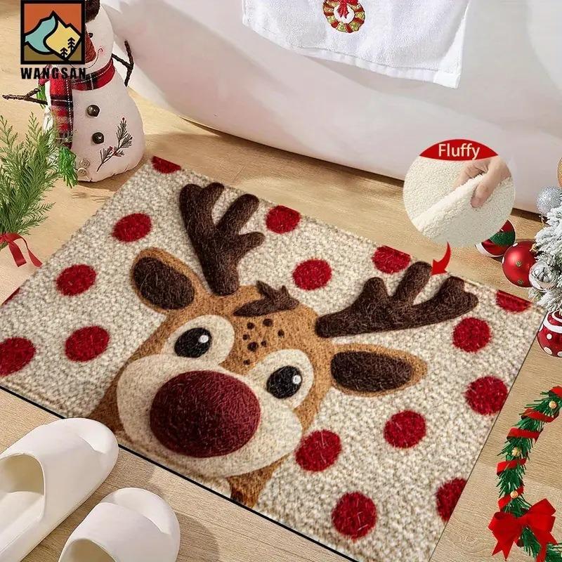 Christmas Carpet Door Merry Christmas Mat Festival Santa Claus Outdoor Decorations Home 2025 Navidad Xmas Ornament New Year 2026