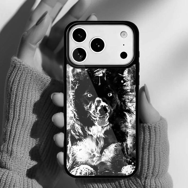 Border Collie Watercolor Phone Case for iPhone 17 16 15 14 13 Pro Max Back Cover for 12 11 Pro Coque