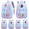 Anime Demon Slayer Printed Large Capacity Waterproof Backpack Teenger Student Schoolbag Bookbag Travel Bag