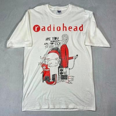 RAR! Tricou Unisex Alb cu Imprimare Radiohead Rock Band Muzică Vintage Anii 90 Tricou Unisex Fierbinte Nou