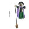 Flying Witch Decoration with Terrifying Lights Halloween Props Halloween Flying Witch Decor for Garden Yard Lawn Indoor