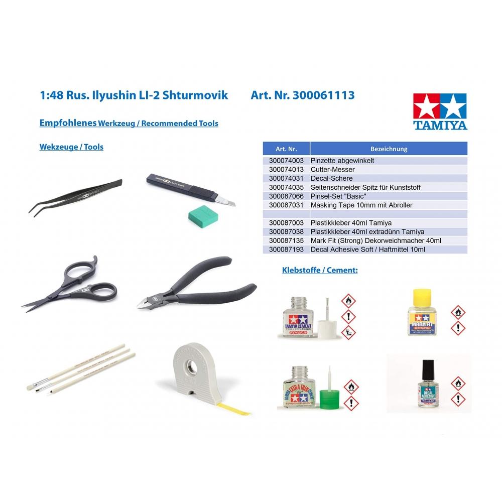 Tamiya 148 Masterpiece Series No.113 Soviet Air Force Ilyushin IL-2 Sturmovik Plastic Model 61113