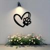 Metall-Wandkunst Haustier-Gedenkskulptur Hundeliebhaber Geschenk Minimalistische Schwarze Eisen Silhouette Innen Außen Wanddekor