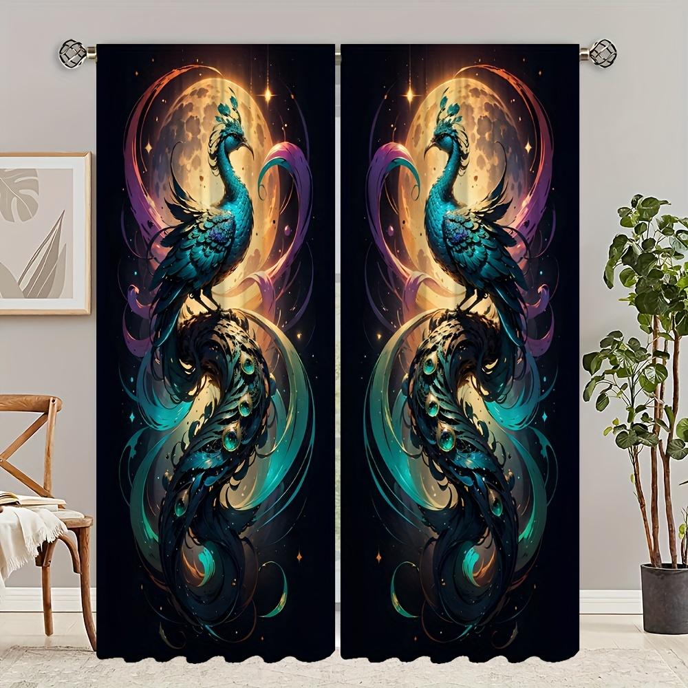 Dragon Wild Wolf Tiger Animal Window Curtains Blinds For Living Room Kid's Bedroom Bathroom Kicthen Office Door Home Decor2Pcs