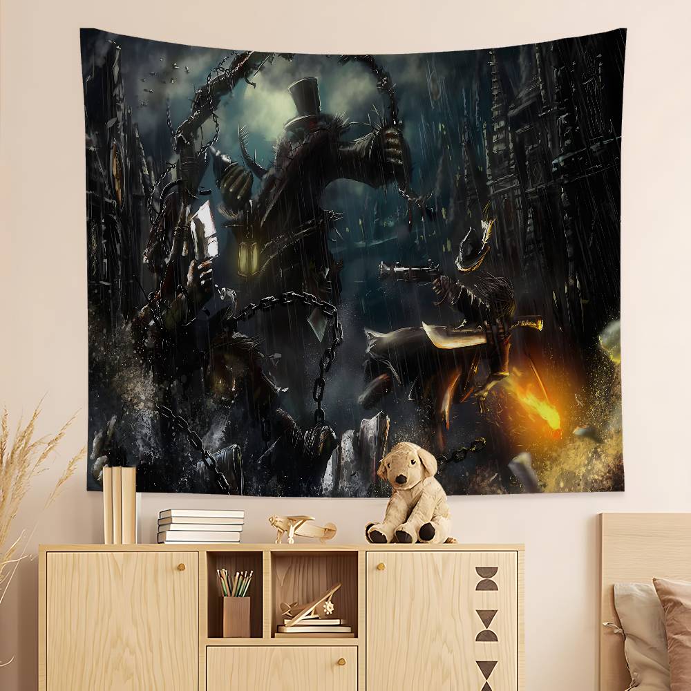 Action Game BBloodborne Cartoon Tapestry Wall Hanging Decoration Household Home Decor