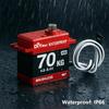 DIYmall 70kg Digital Servo Waterproof High Torque Brushless Motor Steel Gear Servo with 25T Metal Horn for RC 1/8 1/10 Car/Robot/Boat/Plane(270