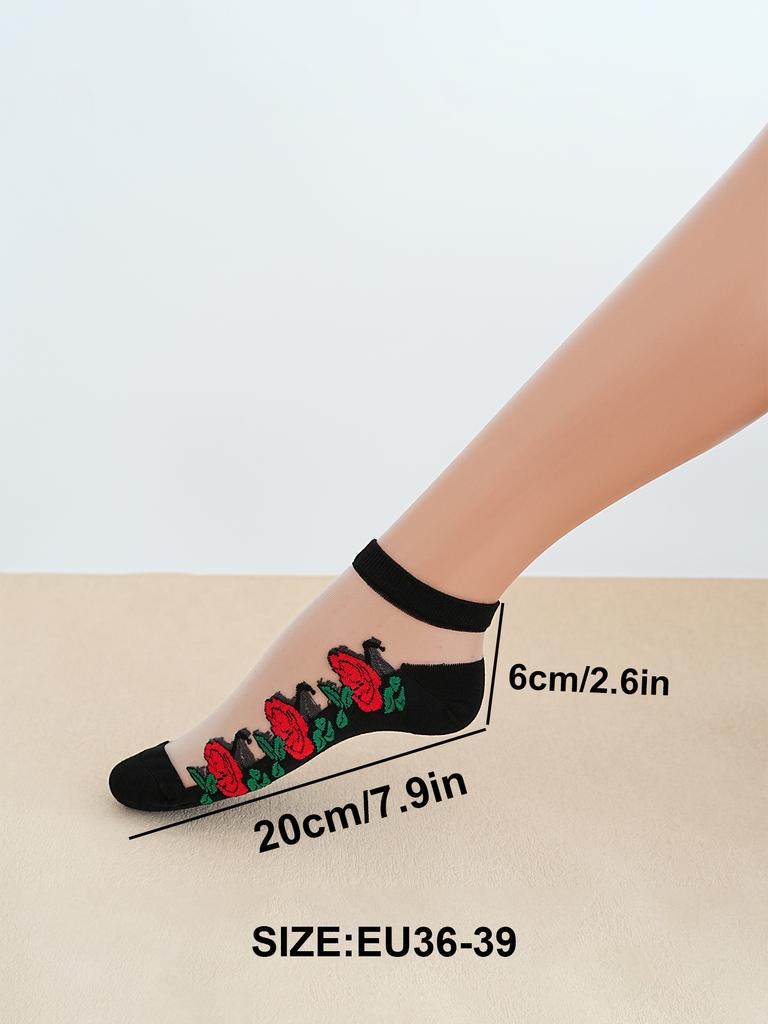 10Pairs Women Sheer Socks Summer Ruffle Thin Cool Socks See Through Silky Lace Ankle Cute Socks Stocking