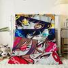 Classic Comics Blue Lock Throw 240G Flannel Blanket Lightweight Soft Skin-Friendly Summer Thin Throw Blanket