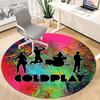 1PC Coldplay Band Logo Office Round Rug Perfect for Office Non-Slip Backing, Decorative Floor Mat yy250916060