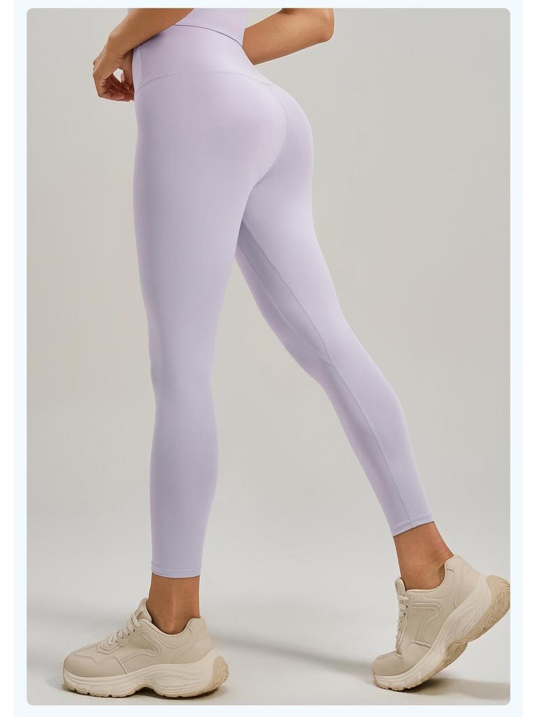 Pantalones de Yoga de Cintura Alta Levanta Glúteos para Mujer - Tacto Nude Otoño/Invierno, Alta Elasticidad Ropa de Fitness, Mallas Cortas para Correr