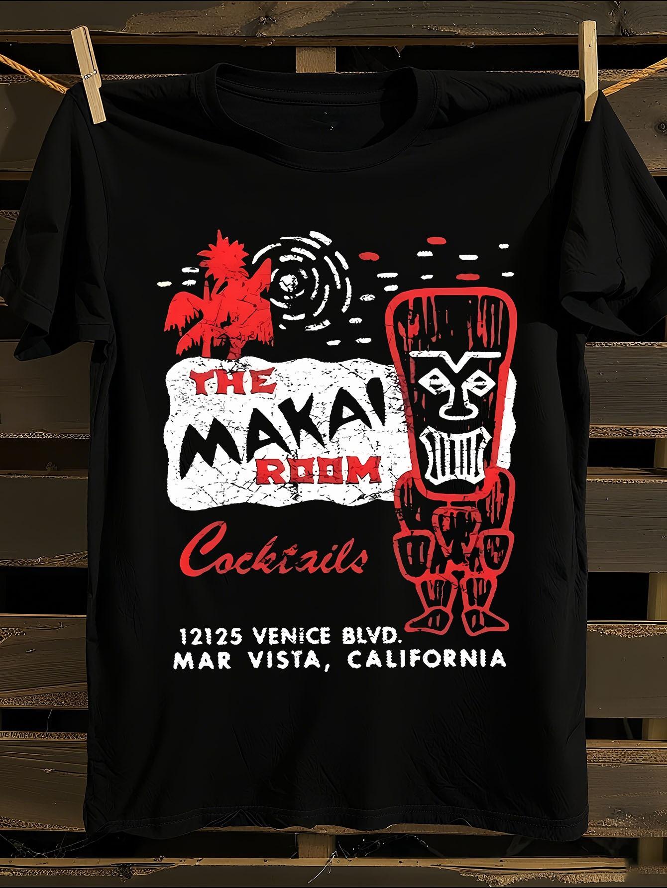 s Plus Size Retro Tiki T-shirt L