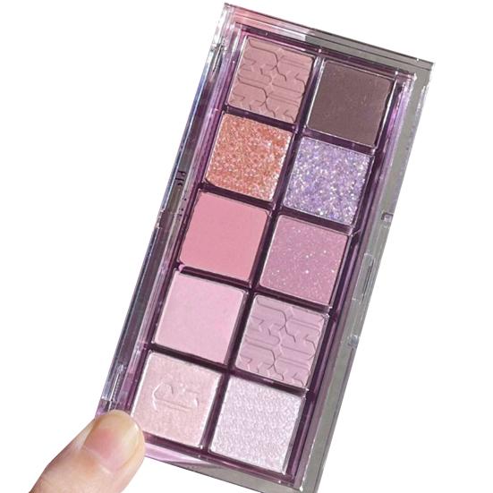 Eyeshadow Palette Flash Shiny Low Saturation 10-color Eyeshadow Palette for Autumn