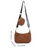 Corduroy Shoulder Bag with Mini Coin Pouch Crossbody Bags for Your Necessities