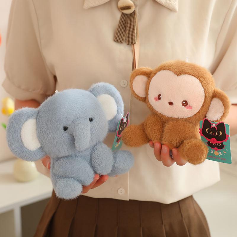 Lovely Mini Animal Series Plush Doll Cartoon Piggy Elephant Sheep Mouse Toys For Children Kawaii Desktop Decor For Girls