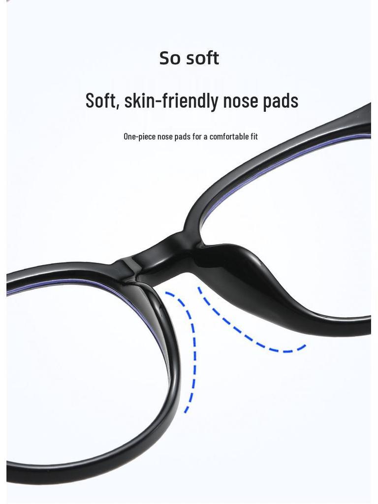 Retro Japanischer Stil Faux Holz Brille mit Schwarzen Rahmen für Männer & Frauen, Passform für großes Gesicht, Stärke 0