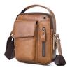 Men's leather backpack Outer layer made of durable cowhide casual fashionable cross-body bag single shoulder bag leather bag