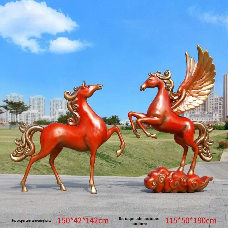 Realistic Fiberglass Horse Sculpture