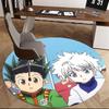 1pc Hunter X Hunter Killua & Gon Round Carpet  Anime Cartoon Design Office Chair Mat, NonSlip Rug for Home Decor, Living Room, Bedroom