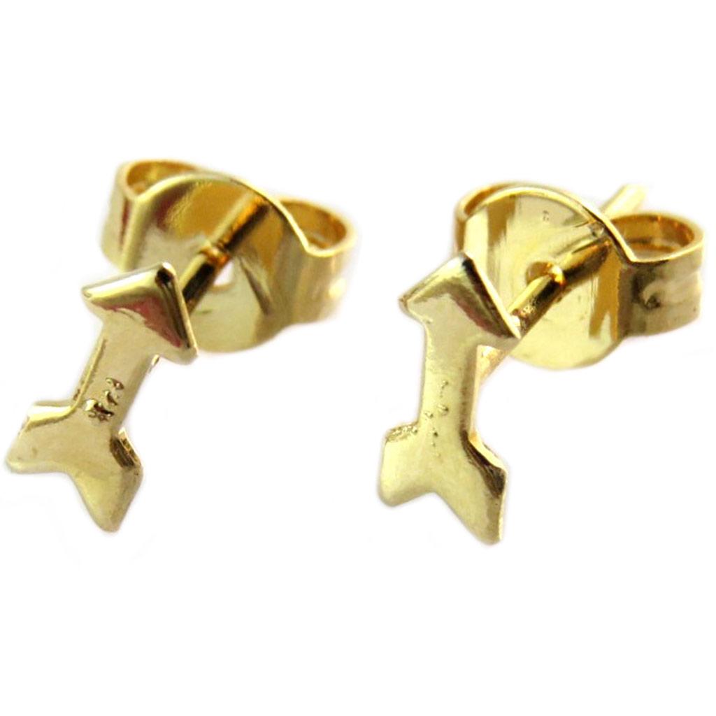 Les Trésors De Lily [P2370] - Gold Plated 'Arrows' Earrings