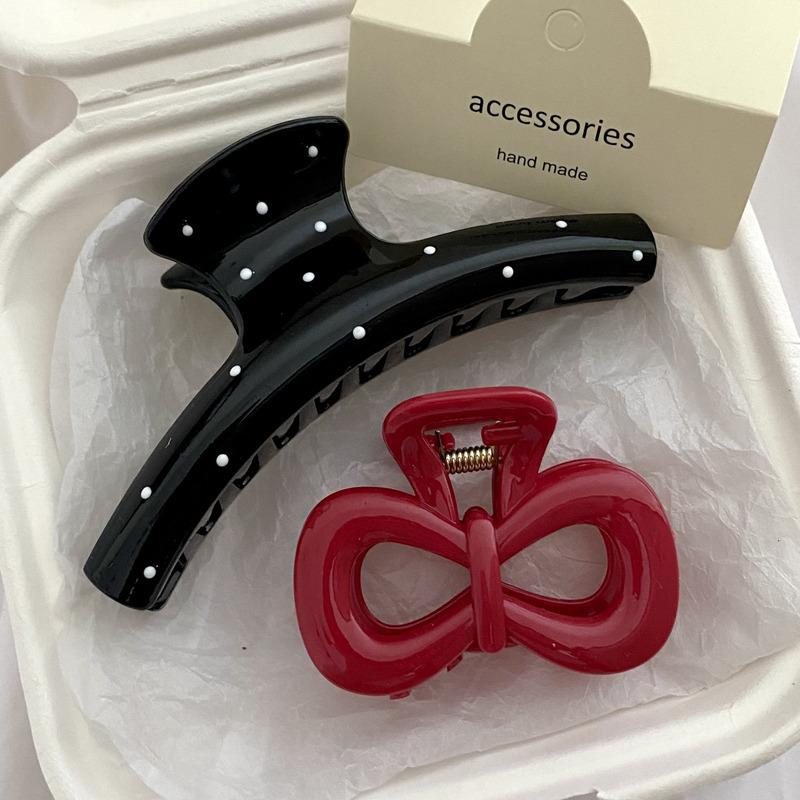 

Korean Plastic Geometric Hair Claw Trendy Dot Hair Clip Clamp Hairpin Barrettes Crab For Women Ponytail Hair Accessories Headwear аеро
