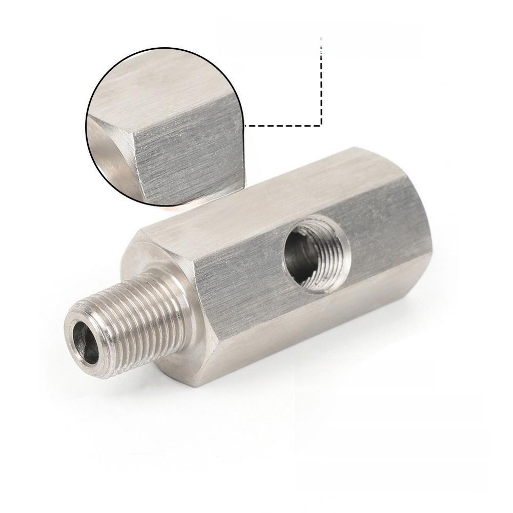1/8 NPT Stainless Steel Hydraulic Pressure Sensor Adapter For Mechanical Engines For Diesel, Automotive Fuel, Oil, And Water