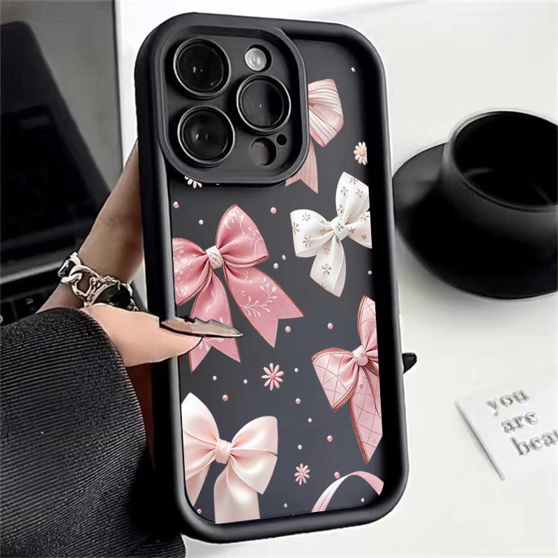 Soft TPU Pink Bow Cases For Samsung Galaxy A56 5G A17 A07 A36 A26 A16 A06 A15 A25 A55 A35 A54 A14 A34 S26 Ultra S25 FE S24 Plus
