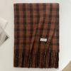 Clearance new imitation cashmere plaid scarf women's autumn and winter atmosphere warm scarf British style gift for girlfriends